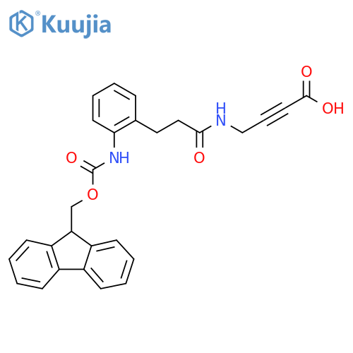 4-{3-2-({(9H-fluoren-9-yl)methoxycarbonyl}amino)phenylpropanamido}but-2-ynoic acid structure