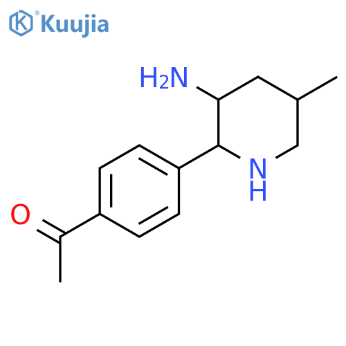 1-4-(3-amino-5-methylpiperidin-2-yl)phenylethan-1-one structure