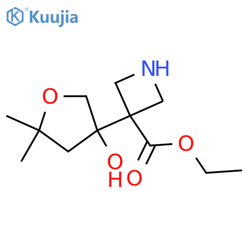 ethyl 3-(3-hydroxy-5,5-dimethyloxolan-3-yl)azetidine-3-carboxylate structure