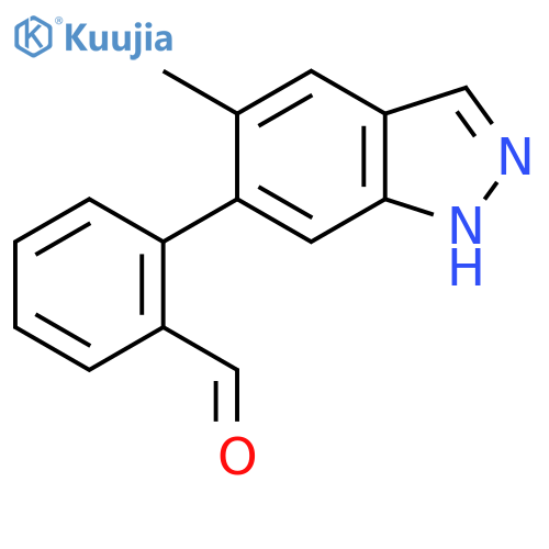 2-(5-methyl-1H-indazol-6-yl)benzaldehyde structure