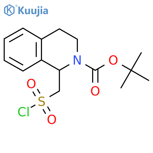 tert-butyl 1-(chlorosulfonyl)methyl-1,2,3,4-tetrahydroisoquinoline-2-carboxylate structure