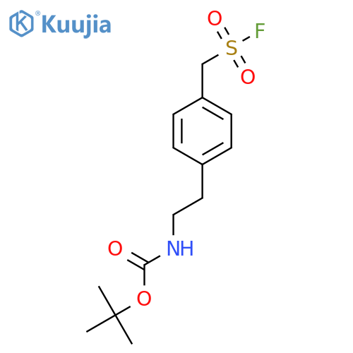 tert-butyl N-(2-{4-(fluorosulfonyl)methylphenyl}ethyl)carbamate structure