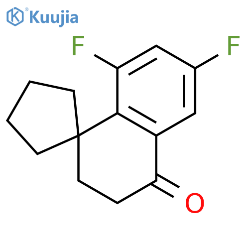 6',8'-difluoro-3',4'-dihydro-2'H-spirocyclopentane-1,1'-naphthalene-4'-one structure