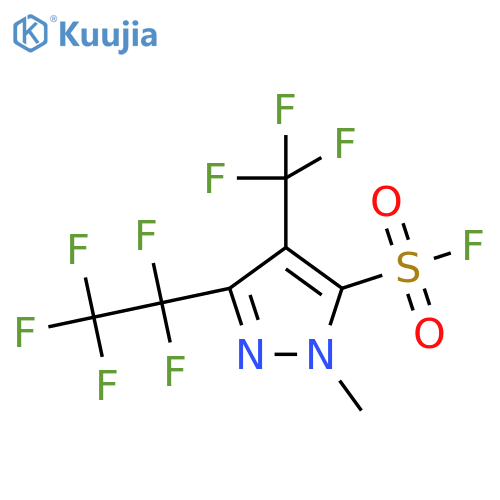 1-methyl-3-(1,1,2,2,2-pentafluoroethyl)-4-(trifluoromethyl)-1H-pyrazole-5-sulfonyl fluoride structure