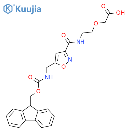 2-2-({5-({(9H-fluoren-9-yl)methoxycarbonyl}amino)methyl-1,2-oxazol-3-yl}formamido)ethoxyacetic acid structure