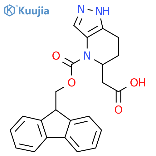2-{4-(9H-fluoren-9-ylmethoxy)carbonyl-1H,4H,5H,6H,7H-pyrazolo4,3-bpyridin-5-yl}acetic acid structure