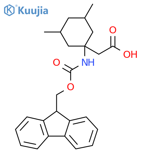 2-1-({(9H-fluoren-9-yl)methoxycarbonyl}amino)-3,5-dimethylcyclohexylacetic acid structure