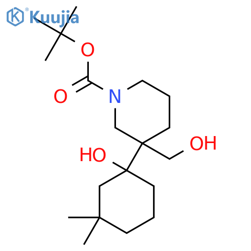 Tert-butyl 3-(1-hydroxy-3,3-dimethylcyclohexyl)-3-(hydroxymethyl)piperidine-1-carboxylate structure