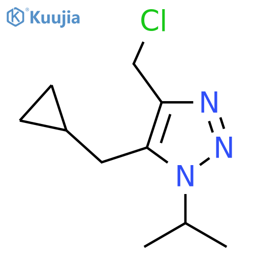 4-(chloromethyl)-5-(cyclopropylmethyl)-1-(propan-2-yl)-1H-1,2,3-triazole structure
