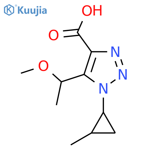 5-(1-methoxyethyl)-1-(2-methylcyclopropyl)-1H-1,2,3-triazole-4-carboxylic acid structure