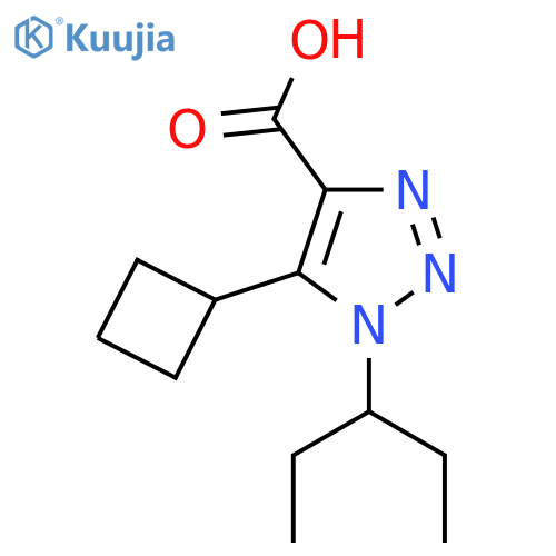 5-cyclobutyl-1-(pentan-3-yl)-1H-1,2,3-triazole-4-carboxylic acid structure