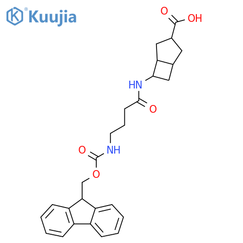 6-4-({(9H-fluoren-9-yl)methoxycarbonyl}amino)butanamidobicyclo3.2.0heptane-3-carboxylic acid structure