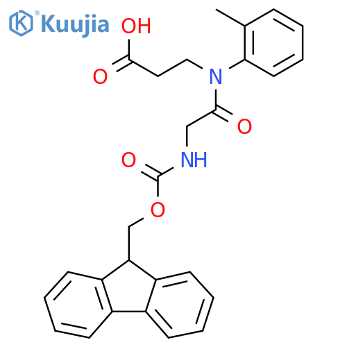 3-2-({(9H-fluoren-9-yl)methoxycarbonyl}amino)-N-(2-methylphenyl)acetamidopropanoic acid structure