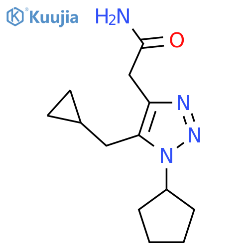 2-1-cyclopentyl-5-(cyclopropylmethyl)-1H-1,2,3-triazol-4-ylacetamide structure