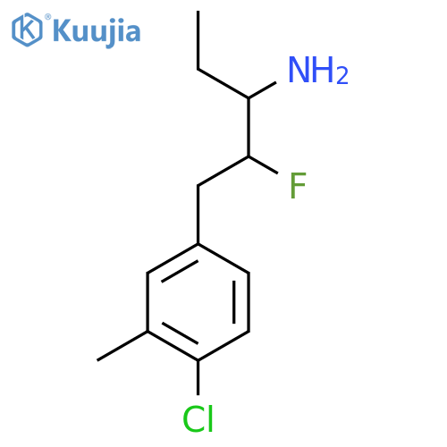 1-(4-chloro-3-methylphenyl)-2-fluoropentan-3-amine structure