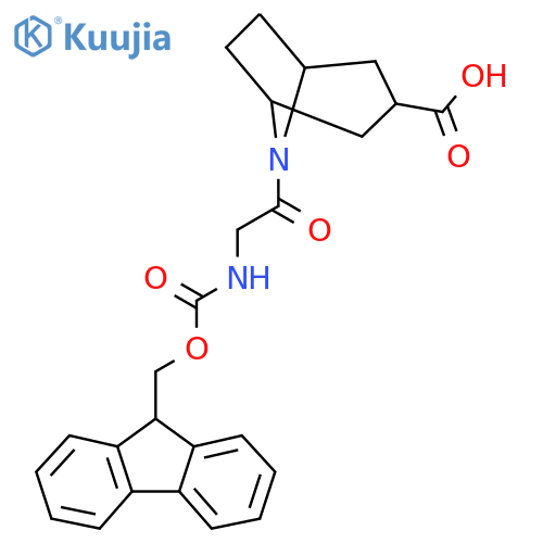 8-2-({(9H-fluoren-9-yl)methoxycarbonyl}amino)acetyl-8-azabicyclo3.2.1octane-3-carboxylic acid structure