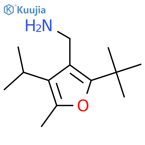 2-tert-butyl-5-methyl-4-(propan-2-yl)furan-3-ylmethanamine structure