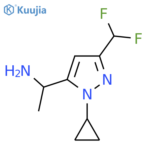 1-1-cyclopropyl-3-(difluoromethyl)-1H-pyrazol-5-ylethan-1-amine structure