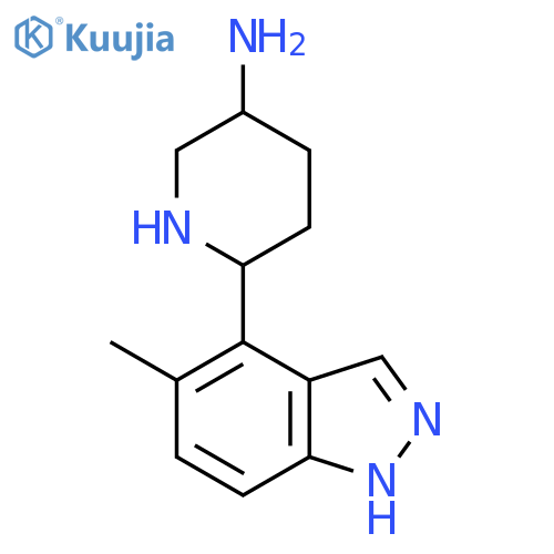 6-(5-methyl-1H-indazol-4-yl)piperidin-3-amine structure