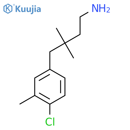 4-(4-chloro-3-methylphenyl)-3,3-dimethylbutan-1-amine structure
