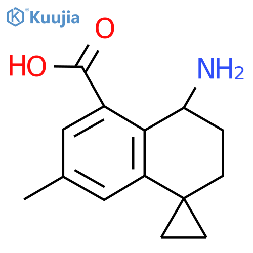 4'-amino-7'-methyl-3',4'-dihydro-2'H-spirocyclopropane-1,1'-naphthalene-5'-carboxylic acid structure