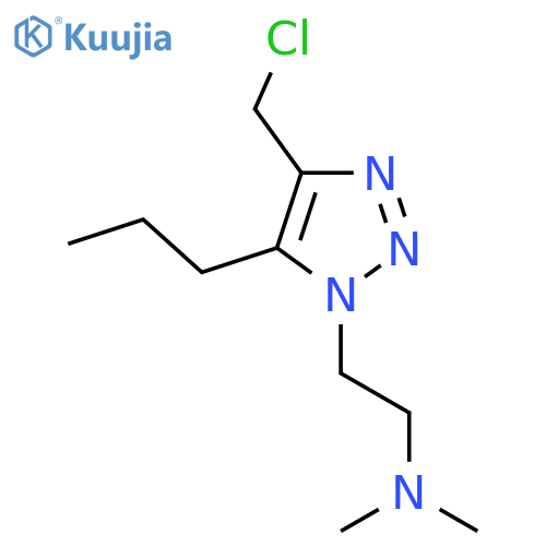 {2-4-(chloromethyl)-5-propyl-1H-1,2,3-triazol-1-ylethyl}dimethylamine structure