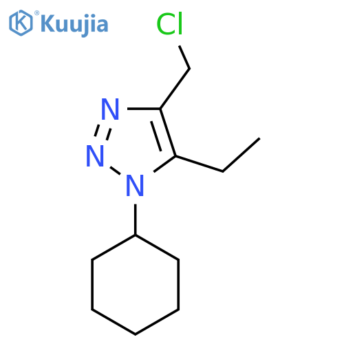 4-(chloromethyl)-1-cyclohexyl-5-ethyl-1H-1,2,3-triazole structure