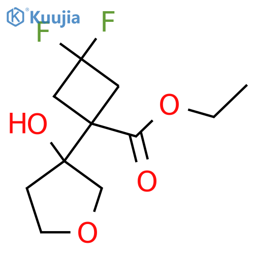 ethyl 3,3-difluoro-1-(3-hydroxyoxolan-3-yl)cyclobutane-1-carboxylate structure