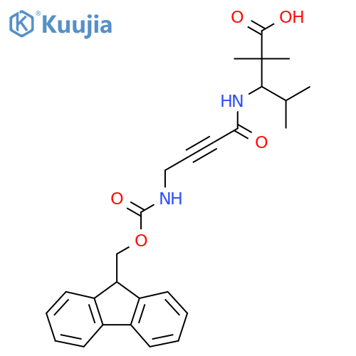 3-4-({(9H-fluoren-9-yl)methoxycarbonyl}amino)but-2-ynamido-2,2,4-trimethylpentanoic acid structure