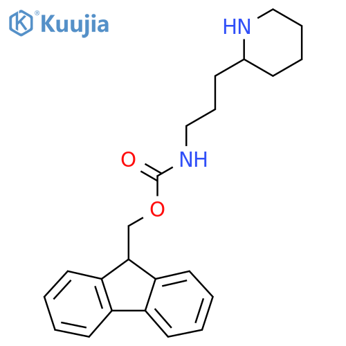9H-fluoren-9-ylmethyl N-3-(piperidin-2-yl)propylcarbamate structure