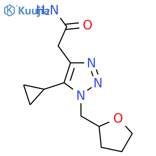 2-5-cyclopropyl-1-(oxolan-2-ylmethyl)-1H-1,2,3-triazol-4-ylacetamide structure
