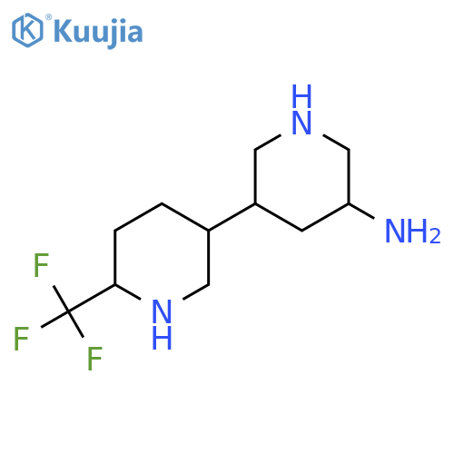 5-6-(trifluoromethyl)piperidin-3-ylpiperidin-3-amine structure