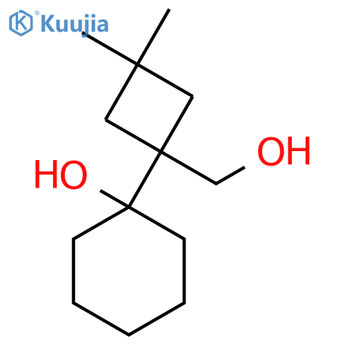 1-1-(hydroxymethyl)-3,3-dimethylcyclobutylcyclohexan-1-ol structure