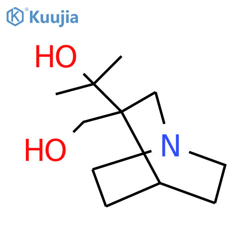 2-3-(hydroxymethyl)-1-azabicyclo2.2.2octan-3-ylpropan-2-ol structure