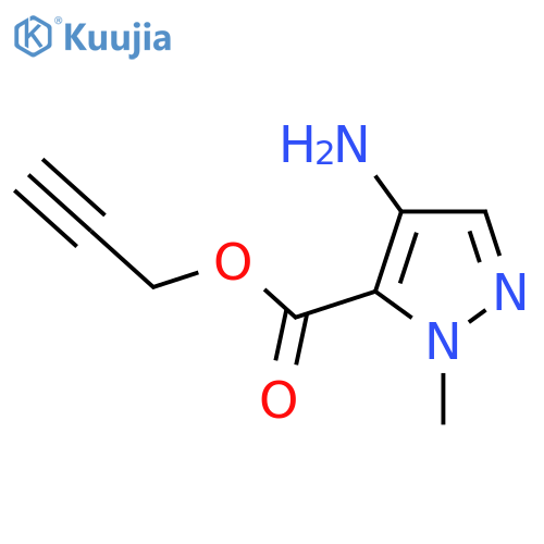 prop-2-yn-1-yl 4-amino-1-methyl-1H-pyrazole-5-carboxylate structure