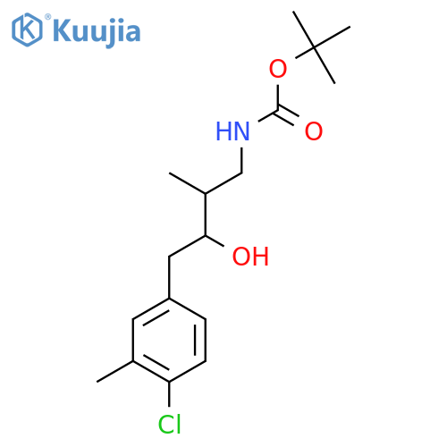 tert-butyl N-4-(4-chloro-3-methylphenyl)-3-hydroxy-2-methylbutylcarbamate structure
