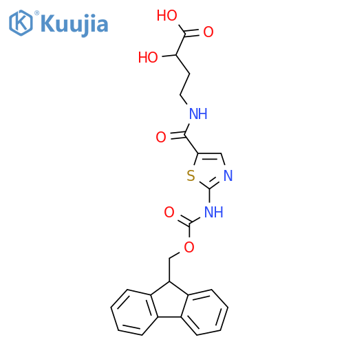 4-{2-({(9H-fluoren-9-yl)methoxycarbonyl}amino)-1,3-thiazol-5-ylformamido}-2-hydroxybutanoic acid structure