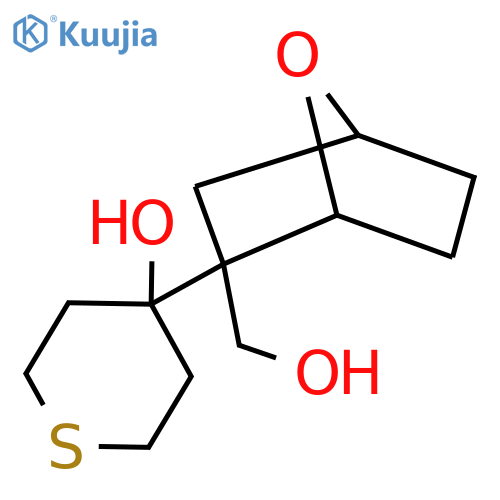 4-2-(hydroxymethyl)-7-oxabicyclo2.2.1heptan-2-ylthian-4-ol structure