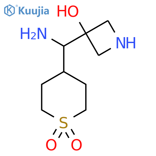 4-amino(3-hydroxyazetidin-3-yl)methyl-1lambda6-thiane-1,1-dione structure
