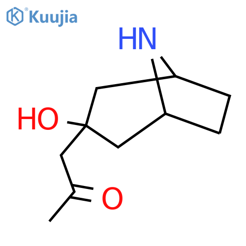 1-{3-hydroxy-8-azabicyclo3.2.1octan-3-yl}propan-2-one structure