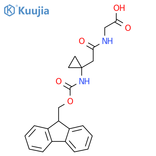 2-{2-1-({(9H-fluoren-9-yl)methoxycarbonyl}amino)cyclopropylacetamido}acetic acid structure