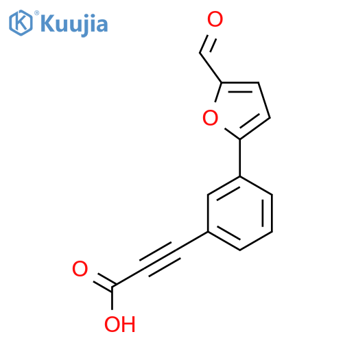 3-3-(5-formylfuran-2-yl)phenylprop-2-ynoic acid structure