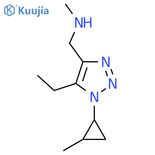 {5-ethyl-1-(2-methylcyclopropyl)-1H-1,2,3-triazol-4-ylmethyl}(methyl)amine structure