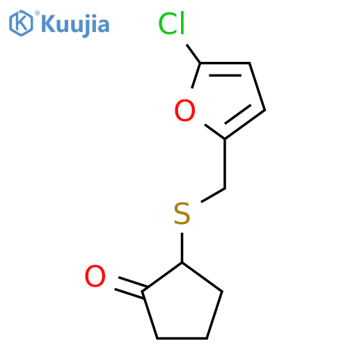 2-{(5-chlorofuran-2-yl)methylsulfanyl}cyclopentan-1-one structure