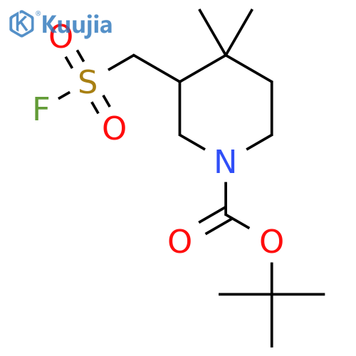 tert-butyl 3-(fluorosulfonyl)methyl-4,4-dimethylpiperidine-1-carboxylate structure