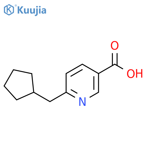 6-(cyclopentylmethyl)pyridine-3-carboxylic acid structure