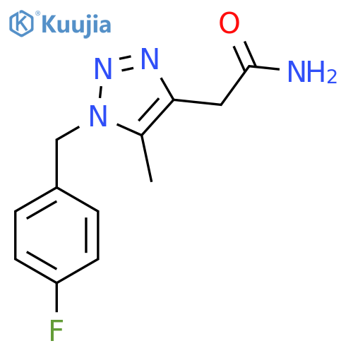 2-{1-(4-fluorophenyl)methyl-5-methyl-1H-1,2,3-triazol-4-yl}acetamide structure