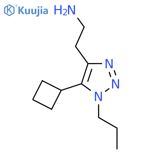 2-(5-cyclobutyl-1-propyl-1H-1,2,3-triazol-4-yl)ethan-1-amine structure