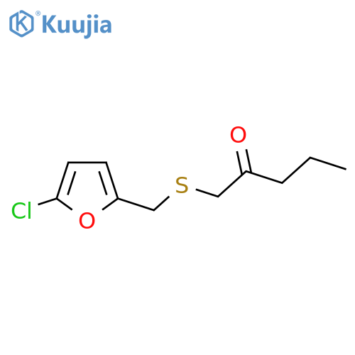 1-{(5-chlorofuran-2-yl)methylsulfanyl}pentan-2-one structure