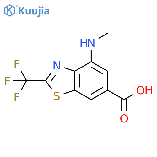 4-(methylamino)-2-(trifluoromethyl)-1,3-benzothiazole-6-carboxylic acid structure